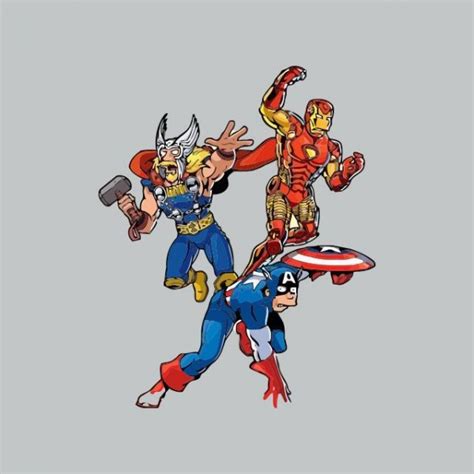 T-shirt simpsons parody avengers gray