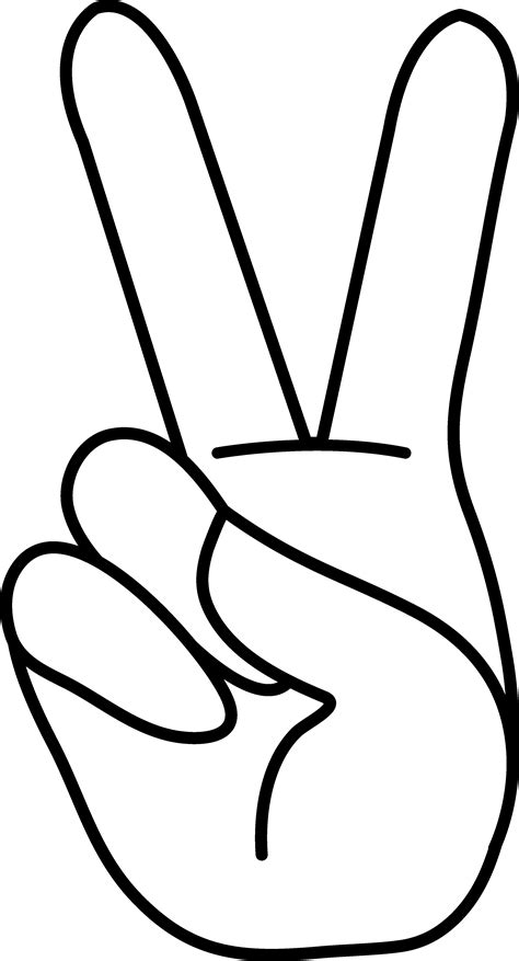 Peace Sign Hand - ClipArt Best