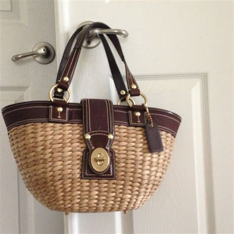 62% off Coach Handbags - Immaculate Coach Straw/Wicker bag. #10728. from Aisha's closet on Poshmark