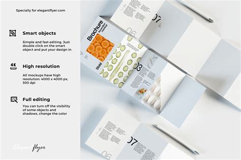 Free brochure PSD mockup on Behance