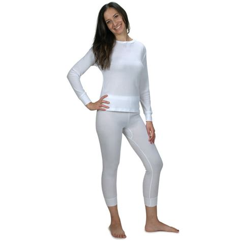 Women's Soft 100% Cotton Waffle Thermal Underwear Long Johns Sets (White Small) - Walmart.com