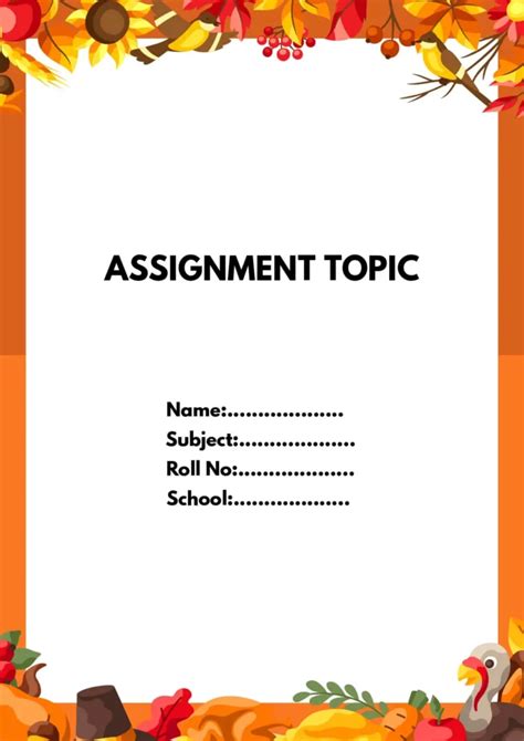 Free Front Page Designs For Assignment [Download MS Word Doc Templates]