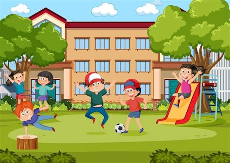 Playground at school Vectors & Illustrations for Free Download | Freepik