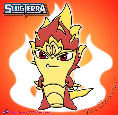 Fire Elemental Slug Coloring Page from SlugTerra – SKGaleana