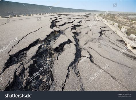 Cracked Road After Earthquake Stock Photo 98836256 - Shutterstock