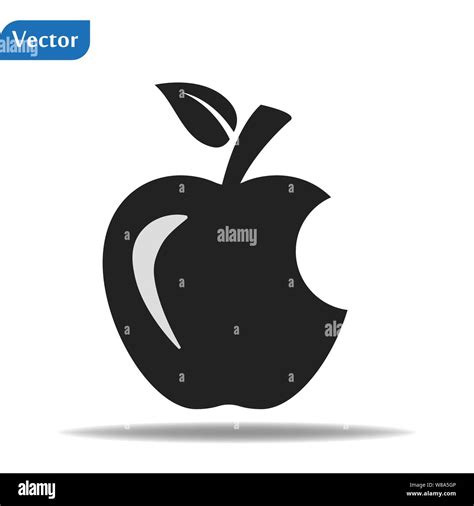 Bitten apple. Apple vector icon. Apple fruit illustration icon.Web design vector logo. Apple ...