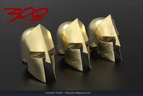 300 - Spartan Helmets 3D model 3D printable | CGTrader