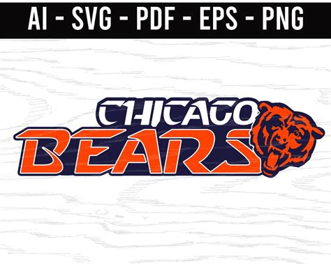 Chicago Bears Lettering SVG png ai eps pdf NFL sports Logo | Etsy