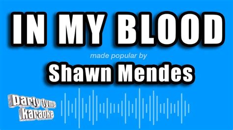 Shawn Mendes - In My Blood (Karaoke Version) - YouTube