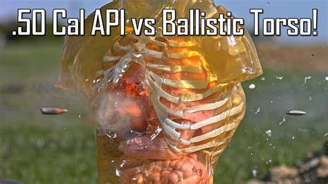 .50 Cal API vs Ballistic Torso! - Ballistic High-Speed - YouTube