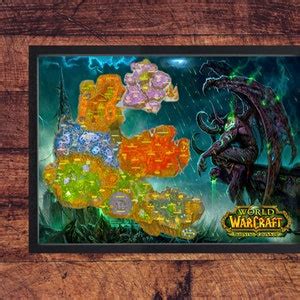 High Quality Poster of the Outlands Map From the Burning Crusade Expansion of World of Warcraft ...