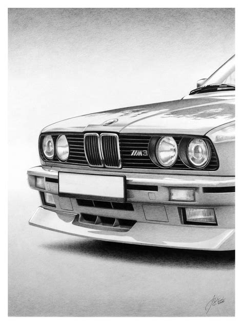 BMW E30 M3 | Realistic Drawing :: Behance