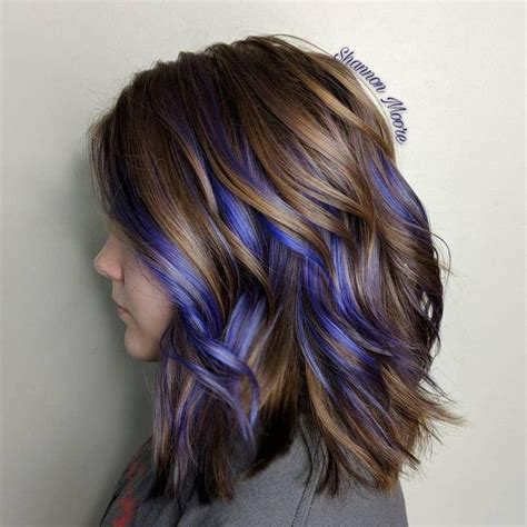 Brown Hair With Dark Blue Highlights by Elizabethjones18 on DeviantArt | Peekaboo hair colors ...