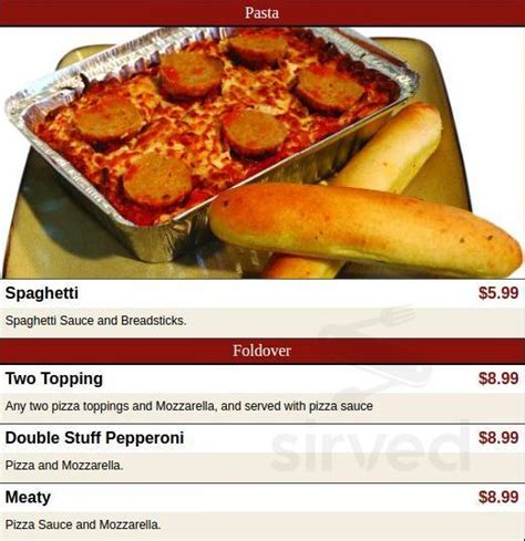 East of Chicago Pizza menu in New Philadelphia, Ohio, USA