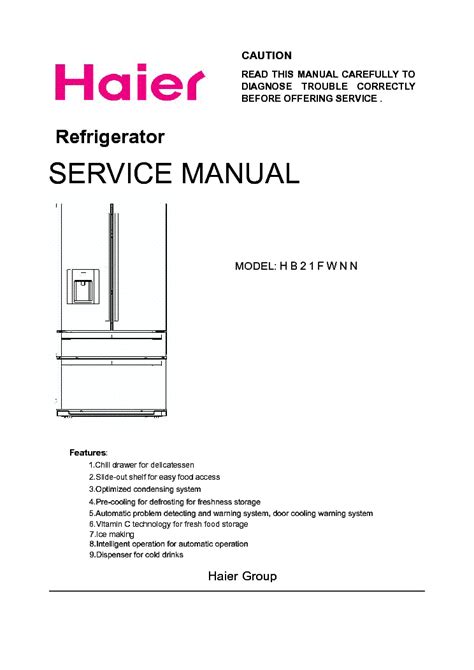 Haier Refrigerator Manual