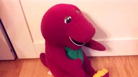 Talking Barney the dinosaur 1996 plush toy 71245 - YouTube