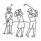 Premium Vector  Golfer coloring Pages For book sketch template