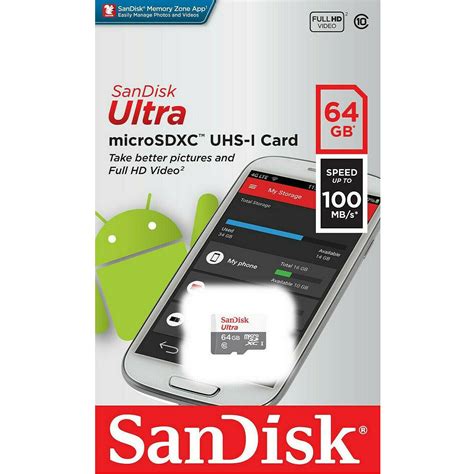 SanDisk Ultra 64GB Micro SD Card microSDXC UHS-I Full HD 80MB/s Mobile Phone Tablet TF Memory Card