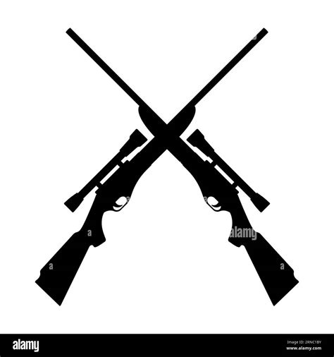 Crossed Sniper Rifle weapon on white background. Isolated illustration ...