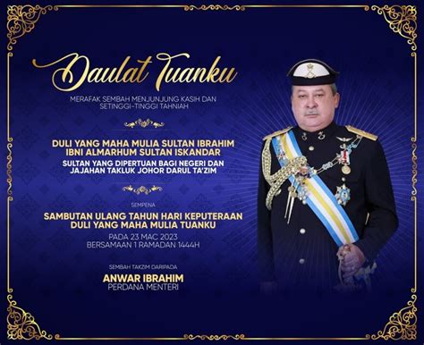 Malaysians Must Know the TRUTH: PM Anwar congratulates Johor’s Sultan Ibrahim on his birthday