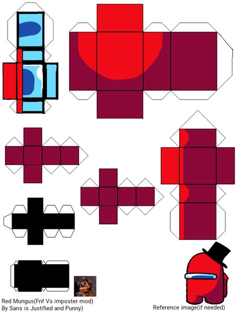 Pixel Papercraft - Red Mungus(Fnf Vs Impostor Mod)