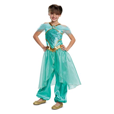 Girls' Disney Princess Jasmine Deluxe Exclusive Halloween Costume M (7-8), Multicolored | Deluxe ...