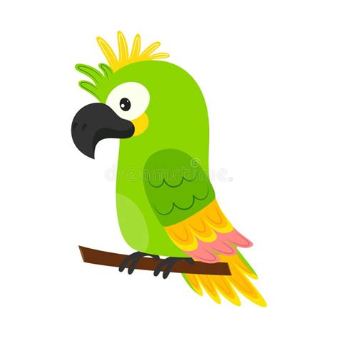 Yellow Parrot Cockatoo Cartoon Stock Illustrations – 666 Yellow Parrot ...