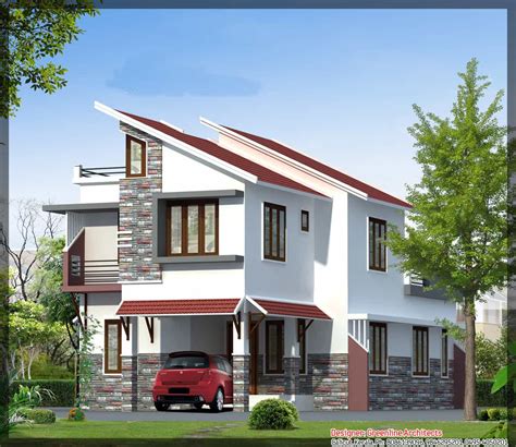 Contemporary Kerala House Elevation at 1577 sq.ft