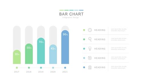 Premium Vector | Colorful bar chart infographic