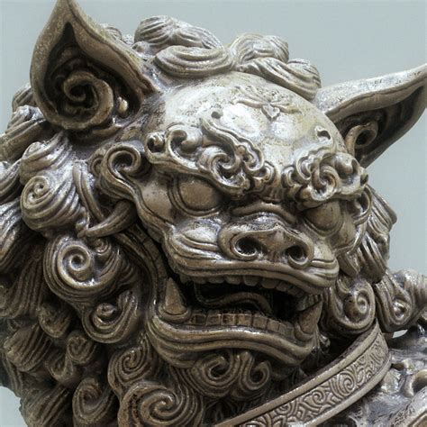 ArtStation - A Chinese lion statue(Bronze version ), Zhelong Xu ...