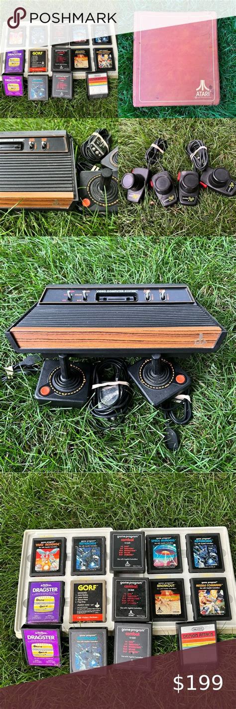 Atari 2600 4 Switch Woodgrain Console System plus 16 GAMES, book, paddles | Console system, Wood ...