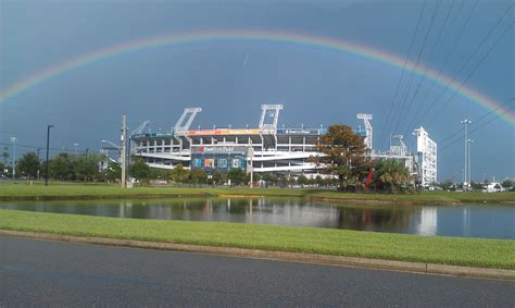 Rainbow over Everbank Field September 7 | Everbank field, Jacksonville ...