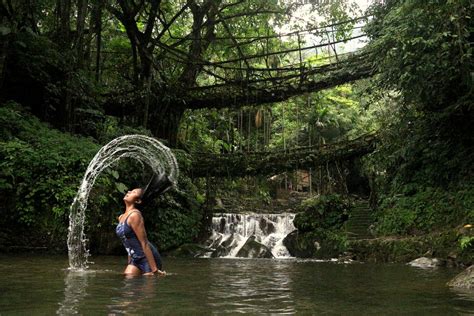 Few days in tropical forests of Meghalaya: Cherrapunjee , Double Decker living root bridge ...