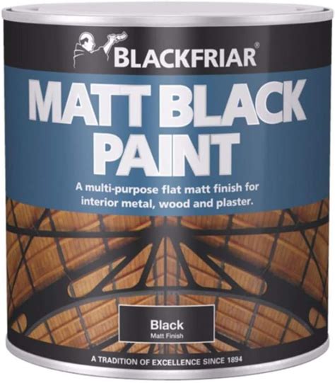 Blackfriar BF0520001D1 Matt Black Paint for Interior Wood & Metal, 1 Litre : Amazon.co.uk: DIY ...