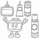 Glue Stick Coloring Page sketch template