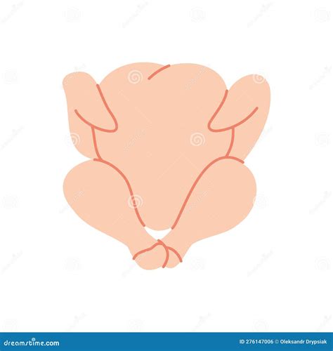 Whole Chicken Meat Icon. Fresh Chicken Meat Silhouette. Vector ...