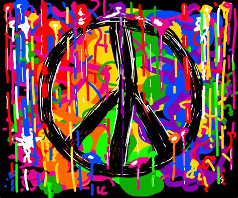 Peace symbol graffiti - Drawception