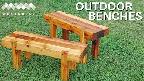 Simple Sturdy Outdoor Benches - YouTube