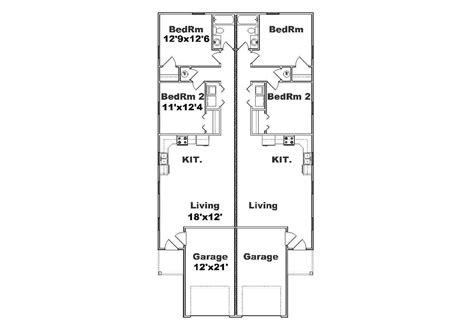 Duplex J973d - PlanSource, Inc | Floor plans, Duplex floor plans, Home ...