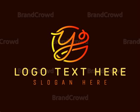 Cursive Calligraphy Letter Y Logo | BrandCrowd Logo Maker