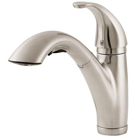 Pfister Parisa Single-Handle Pull-Out Sprayer Kitchen Faucet in Stainless Steel-LG534-7SS - The ...