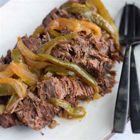 Slow Cooker Italian Roast Beef - Boots & Hooves Homestead