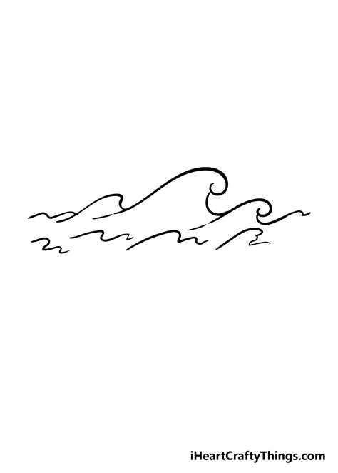 Wave Drawing - How To Draw A Wave Step By Step