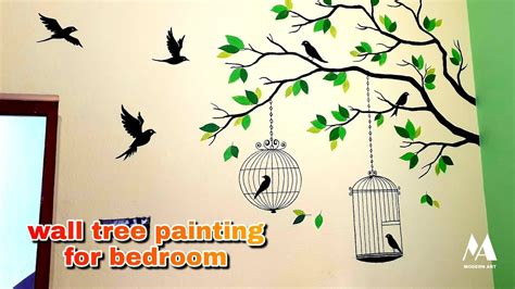 tree wall painting - YouTube