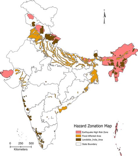 Flood, landslide and earthquake high risk hazard zonation map of ...