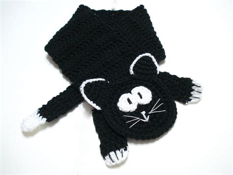 Cat Scarf Cowl Crochet Cat Scarf Christmas gifts for her