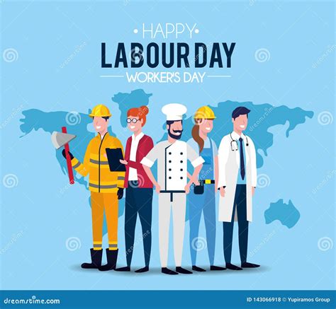 Professional People To Labour Day Celebration Stock Vector - Illustration of decorative, party ...