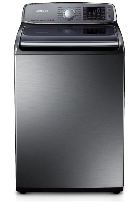 Samsung WA50F9A8DSP 5.0 cu. ft. Top-Load Washer w/ Internal Heater - Stainless Platinum