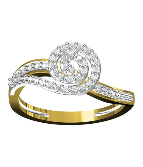 Dazzle Jewels 18K Yellow Gold Designer Fine Diamond Jewelry Rings For Women.: Buy Dazzle Jewels ...