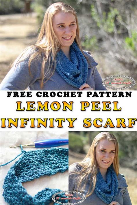 How to Crochet an Easy Infinity Scarf Crochet Pattern - Lemon Peel Stitch